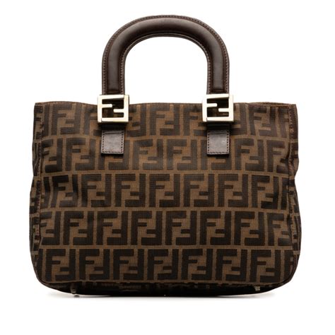 fendi twins tote zucca|authentic fendi tote.